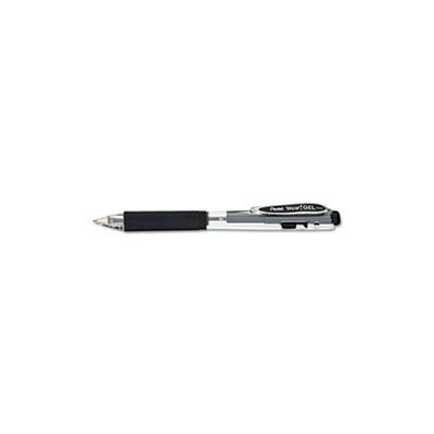 PEN, RETRACTABLE, GEL, WOW!, .7mm, Translucent Barrel, Black Ink, Dozen