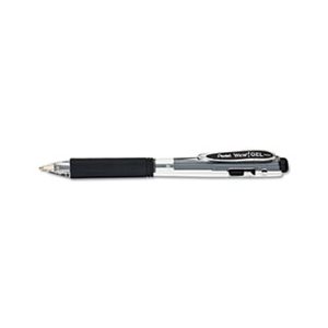 PEN, RETRACTABLE, GEL, WOW!, .7mm, Translucent Barrel, Black Ink, Dozen