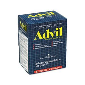 Ibuprofen Tablets, ADVIL, Two-Packs, 50 Packs / Box