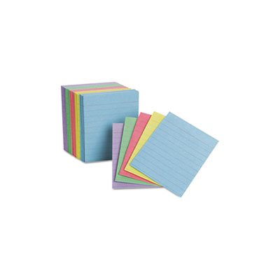 INDEX CARDS, Ruled, Mini, 3" x 2.5", Assorted, 200 / Pack