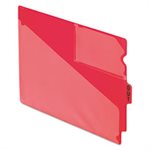 OUT GUIDES, End Tab, Poly, Center "OUT" Tab, Letter, Red, 50 / Box