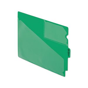 OUT GUIDES, End Tab, Poly, Center "OUT" Tab, Letter, Green, 50 / Box