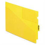 OUT GUIDES, End Tab, Poly, Center "OUT" Tab, Letter, Yellow, 50 / Box