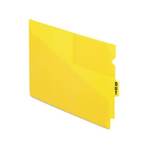 OUT GUIDES, End Tab, Poly, Center "OUT" Tab, Letter, Yellow, 50 / Box