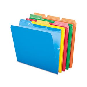 FILE FOLDERS, Ready-Tab, 1 / 3 Cut Top Tab, Letter, Assorted Colors, 50 / Pack