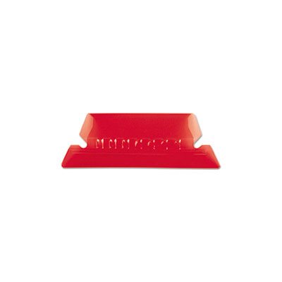 FOLDER TABS, FOR Hanging File, 1 / 5 Tab, 2", Red Tab / White Insert, 25 / Pack