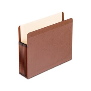 FILE POCKETS, Premium, Reinforced, Expanding, Straight Cut, 1 Pocket, Letter, Brown