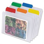 FILE FOLDERS, Poly, 1 / 3 Cut Top Tab, Letter, Clear, 25 / Box