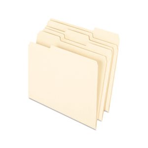 FILE FOLDER, Earthwise by Pendaflex, Recycled Paper, 1 / 3 Cut, LETTER, Manila, 100 / BOX