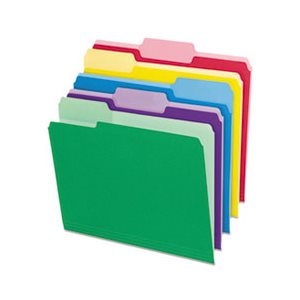 File Folders, W /  Erasable Tabs, 1 / 3 Cut Top Tab, Letter, Assorted, 30 / Pack