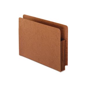 FILE POCKETS, Heavy-Duty, End Tab, Straight Cut, 1 Pocket, Letter, Brown