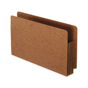 FILE POCKETS, Heavy-Duty, End Tab, Straight Cut, 1 Pocket, Legal, Brown