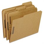 Fastener Folders, TWO Fasteners, 1 / 3 Cut Tabs, Letter, KRAFT, 50 / Box