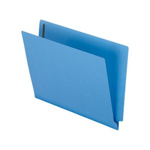 EXPANSION FOLDER, Reinforced, End Tab, Two Fasteners, Letter, Blue, 50 / Box