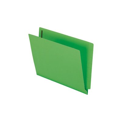 EXPANSION FOLDERS, Reinforced, End Tab, Two Fasteners, Letter, Green, 50 / Box