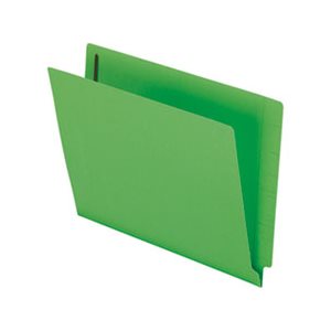 EXPANSION FOLDERS, Reinforced, End Tab, Two Fasteners, Letter, Green, 50 / Box