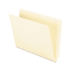 FILE FOLDERS, End Tab, 9.5" Front, Letter, Manila, 100 / Box