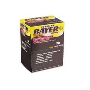 Aspirin, Tablets, BAYER, Two-Pack, 50 Packs / Box