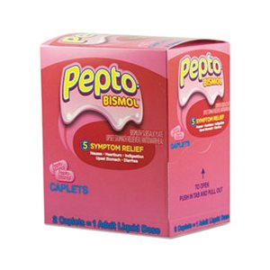 Tablets, PEPTO BISMOL, Two-Pack, 25 Packs / Box