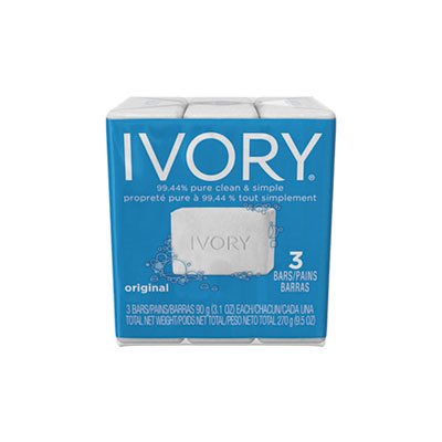 SOAP, BATH, IVORY, Individually Wrapped, White, 3.1 oz Bar, 72 / Carton