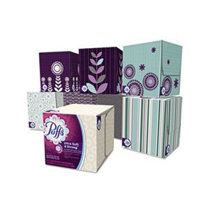 TISSUE, FACIAL, PUFFS, Ultra Soft and Strong, 56 Sheets / Box, 24 Boxes / Carton