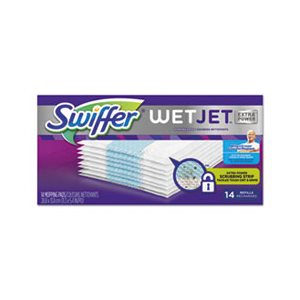 REFILL, WetJet System Pads, 11.3" x 5.4", Extra Power, White, 14 / Box