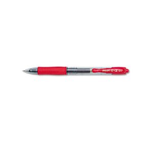 PEN, RETRACTABLE, G2 Premium, Gel, Refillable, Red Ink, .7mm, Dozen