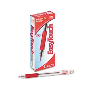 PEN, BALL POINT, STICK, EasyTouch, Red Ink, 1mm, Dozen