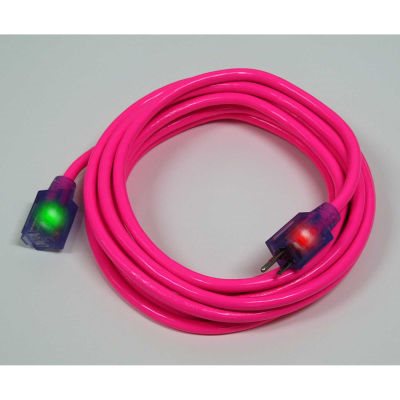 CORD, EXTENSION, 14 / 3 AWG, PRO GLO, 25', PINK