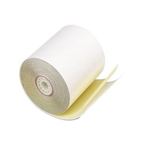 Paper Rolls, Two Ply Receipt Rolls, 3" x 90 ft, White / Canary , 50 / Carton