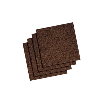 Cork Panel Bulletin Board, Brown, 12 x 12, 4 Panels / Pack