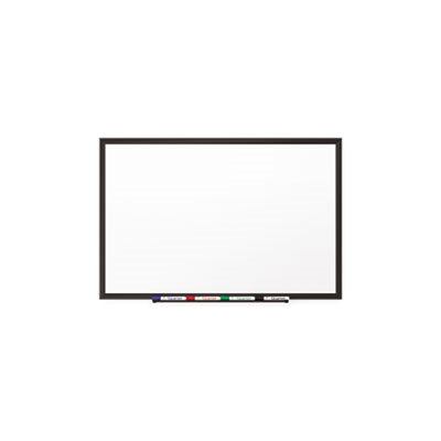 WHITEBOARD, Classic SERIES, Porcelain, Magnetic, 48" x 36", Black Aluminum Frame