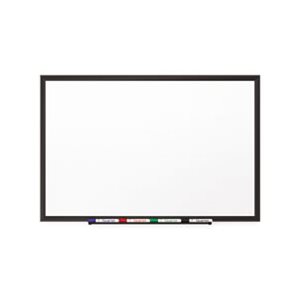 WHITEBOARD, Classic SERIES, Porcelain, Magnetic, 48" x 36", Black Aluminum Frame