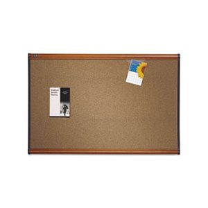 BOARD, BULLETIN, Prestige, Brown Graphite-Blend Surface, 48" x 36", Cherry Frame