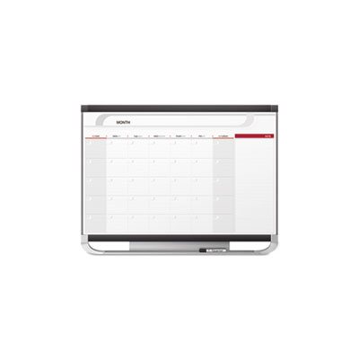 CALENDAR, MONTHLY, TOTAL ERASE, Prestige 2, 36" x 24", Graphite Color Frame