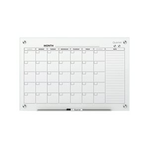 BOARD, CALENDAR, Infinity Magnetic Glass, 36" x 24", White