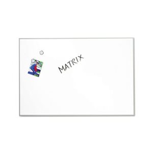 BOARD, DRY ERASE, MAGNETIC, Matrix, Painted Steel, 34" x 23", White, Aluminum Frame