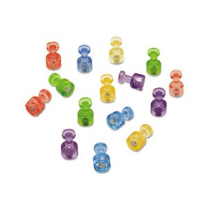 Magnetic "Push Pins", 3 / 4" dia, Assorted Colors, 20 / Pack