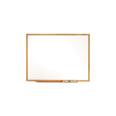 Classic Series Melamine Whiteboard, 36 x 24, Oak Finish Frame