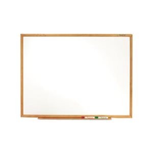 Classic Series Melamine Whiteboard, 48 x 36, Oak Finish Frame