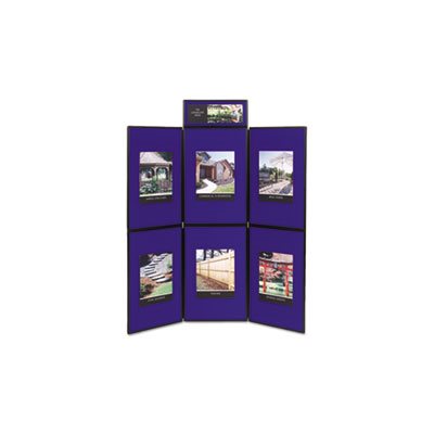 Show-It! Display System, 72 x 72, Blue / Gray Surface, Black Frame