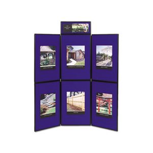 Show-It! Display System, 72 x 72, Blue / Gray Surface, Black Frame