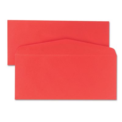 Colored Envelope, #10, 4 1 / 8 x 9 1 / 2, Red, 25 / Pack