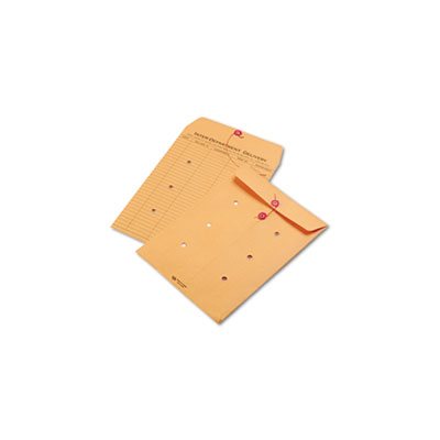 Brown Kraft String & Button Interoffice Envelope, 9 x 12, 100 / Carton