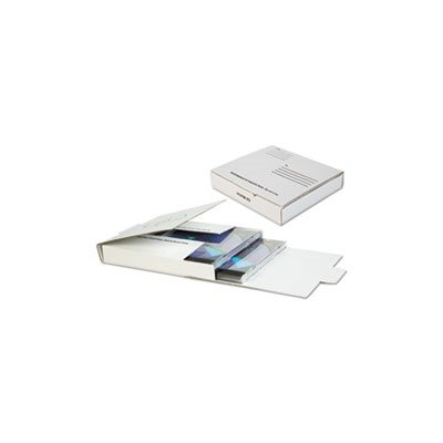 Corrugated CD / DVD Mailer, 5 3 / 4 x 5 3 / 4, White, Recycled