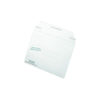 Antistatic Fiberboard Disk Mailer, 6 x 8 5 / 8, White, Recycled, 25 / Box