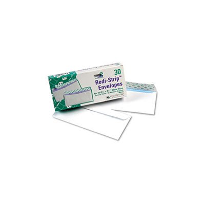 Redi Strip Security Tinted Envelope, #10, 4 1 / 8 x 9 1 / 2, White, 30 / Box