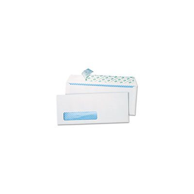 Redi Strip Security Tinted Window Envelope, #10, 4 1 / 8 x 9 1 / 2, White, 500 / Box