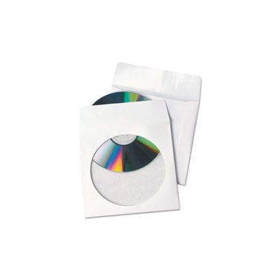 Tech-No-Tear Poly / Paper CD / DVD Sleeves, 100 / Box