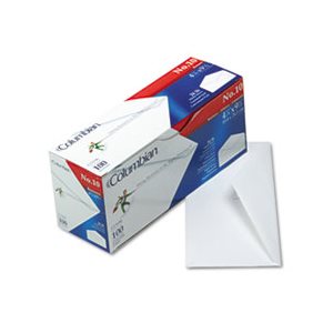 Gummed Seal Business Envelope, #10, 4 1 / 8 x 9 1 / 2, White, 100 / Box